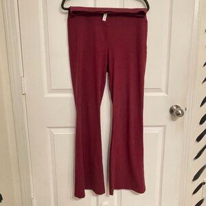 Groove Nulu Super-High-Rise Flared Pant, Lululemon Size 12 Red Merlot
